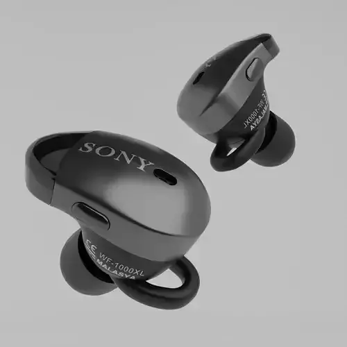 Sony 1000X Wireless Noise Canceling Headphones 3D model Low-poly 3D model