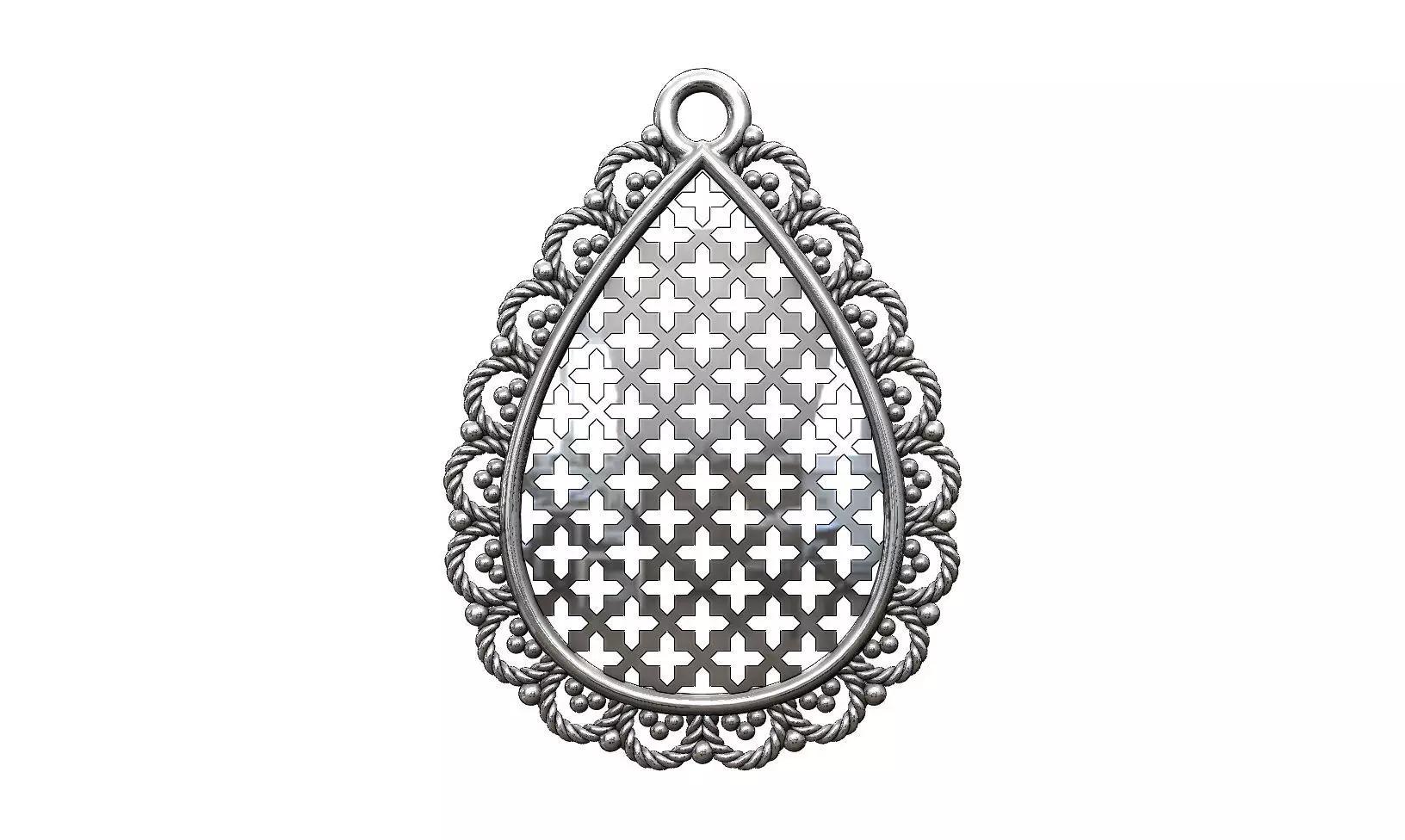 Antique and traditional motifs pendant or earrings Free 3D print model