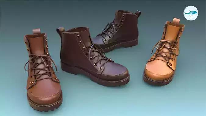 Shoe 10 Low-poly 3D model