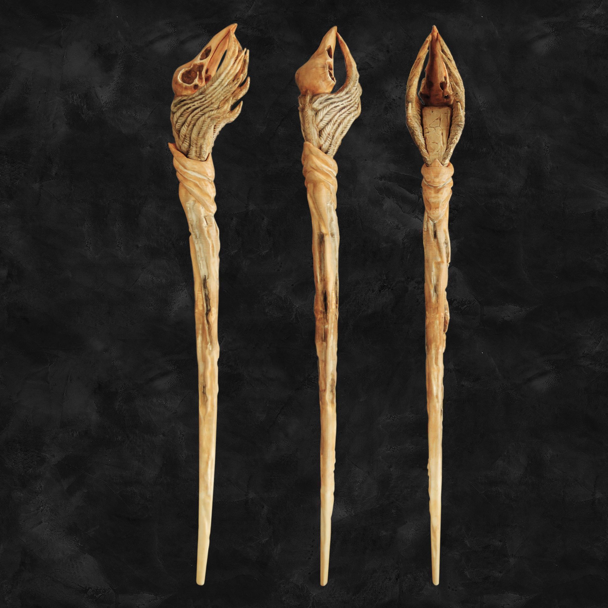 Raven Skull Wand - Harry Potter Spirit Animal 3D print model_20