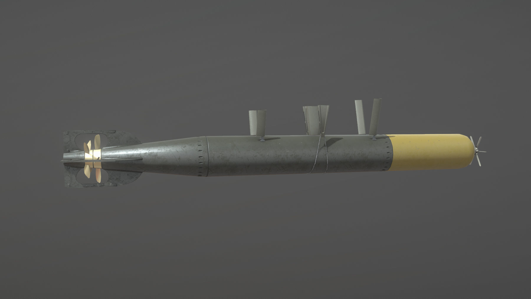 UK Torpedo MarkXII Low-poly 3D model_1