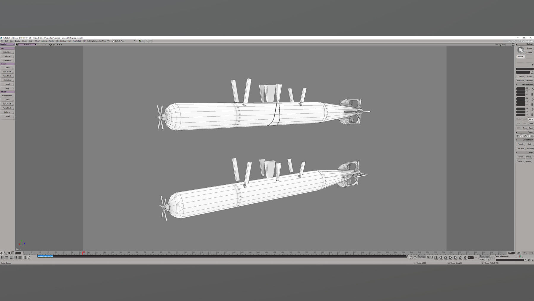 UK Torpedo MarkXII Low-poly 3D model_16