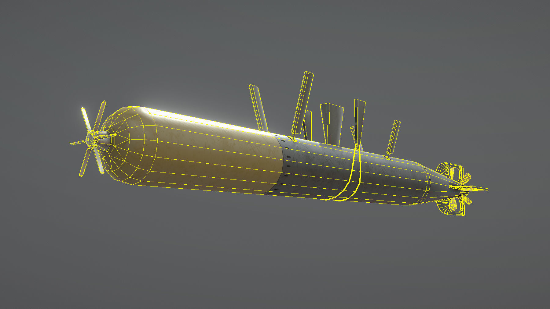 UK Torpedo MarkXII Low-poly 3D model_13