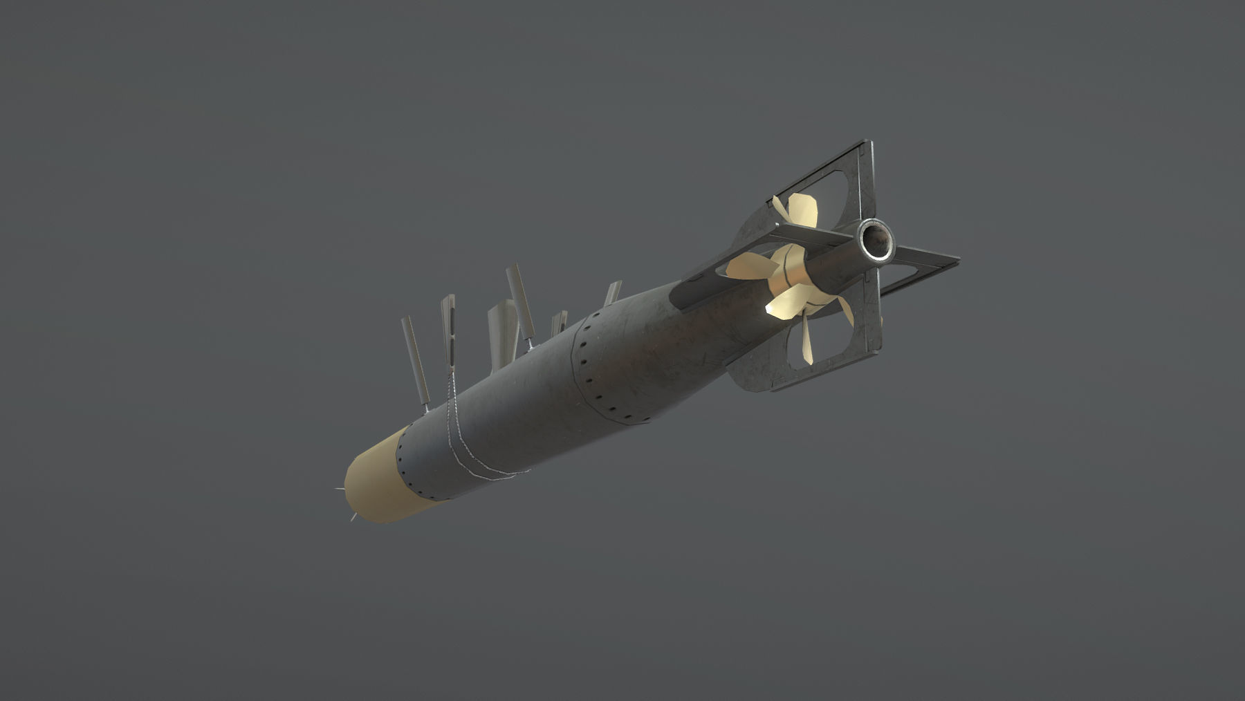 UK Torpedo MarkXII Low-poly 3D model_3