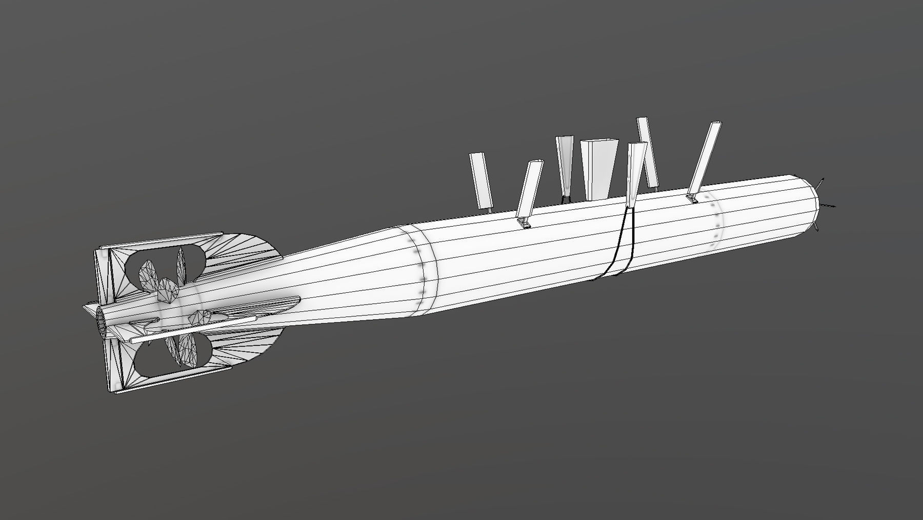 UK Torpedo MarkXII Low-poly 3D model_14