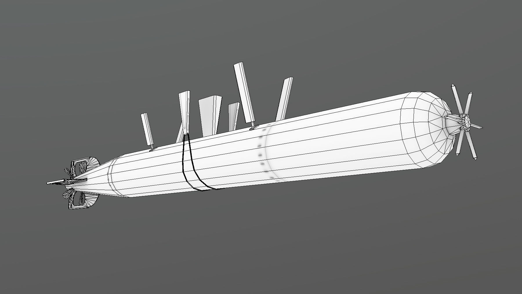 UK Torpedo MarkXII Low-poly 3D model_15