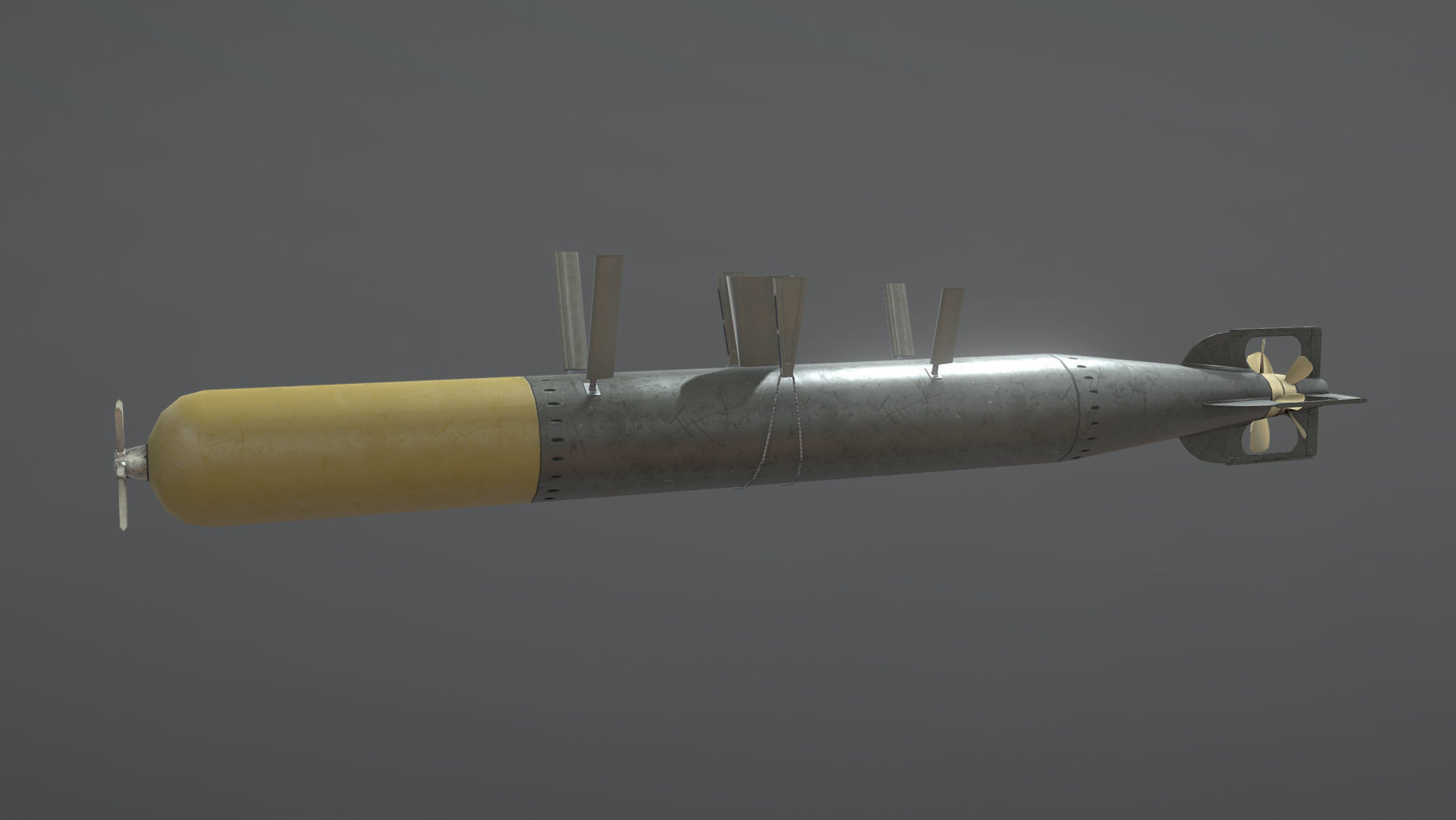UK Torpedo MarkXII Low-poly 3D model_5