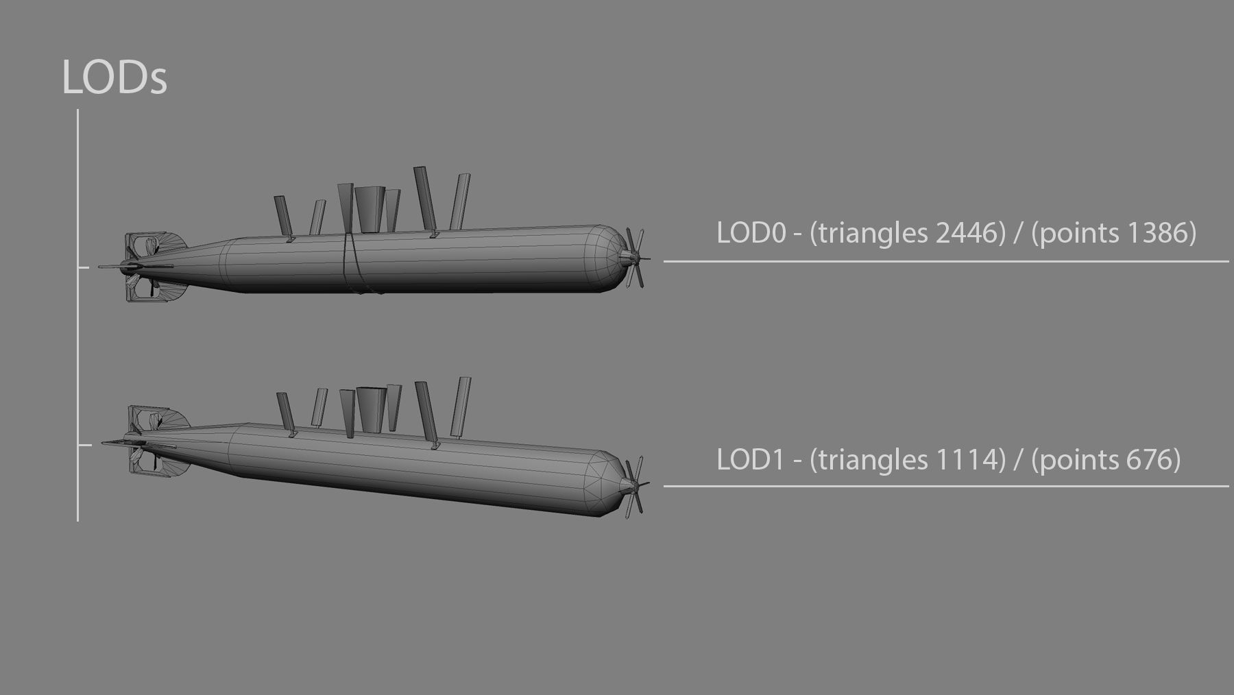 UK Torpedo MarkXII Low-poly 3D model_19