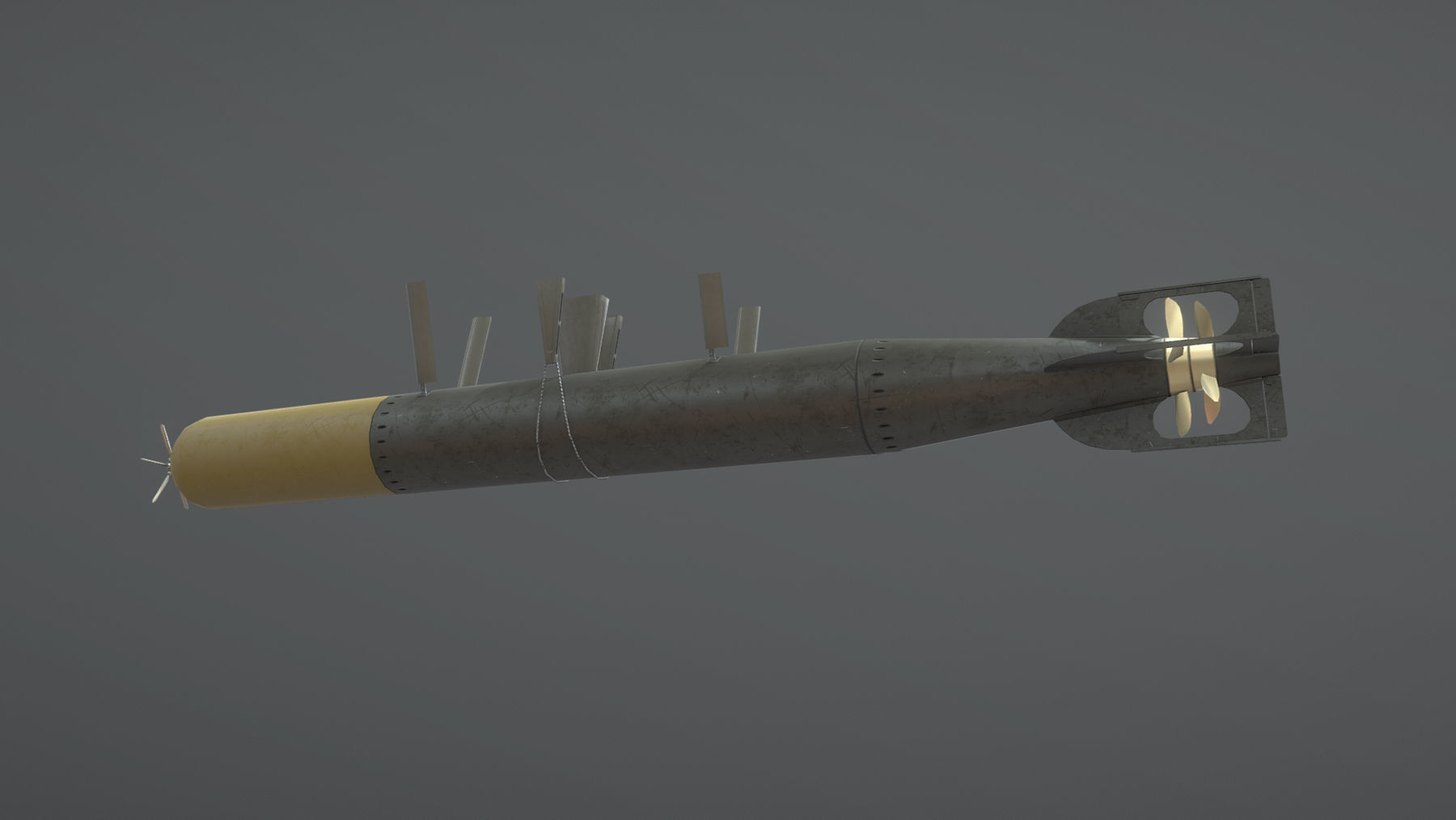 UK Torpedo MarkXII Low-poly 3D model_4