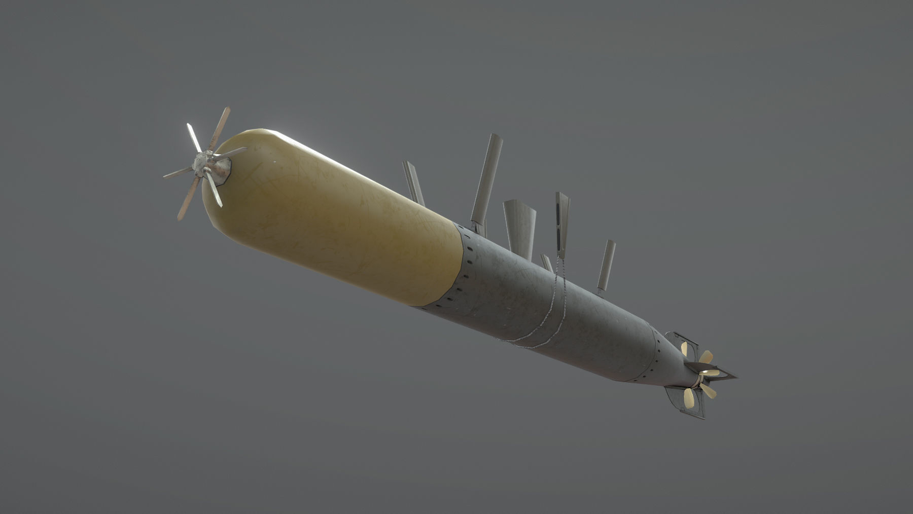 UK Torpedo MarkXII Low-poly 3D model_6