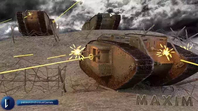 WW1 British Mark4 Tank 3D model