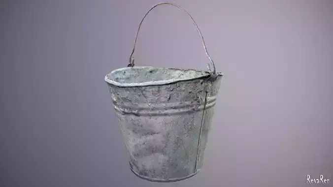 Old Bucket Low-poly 3D model