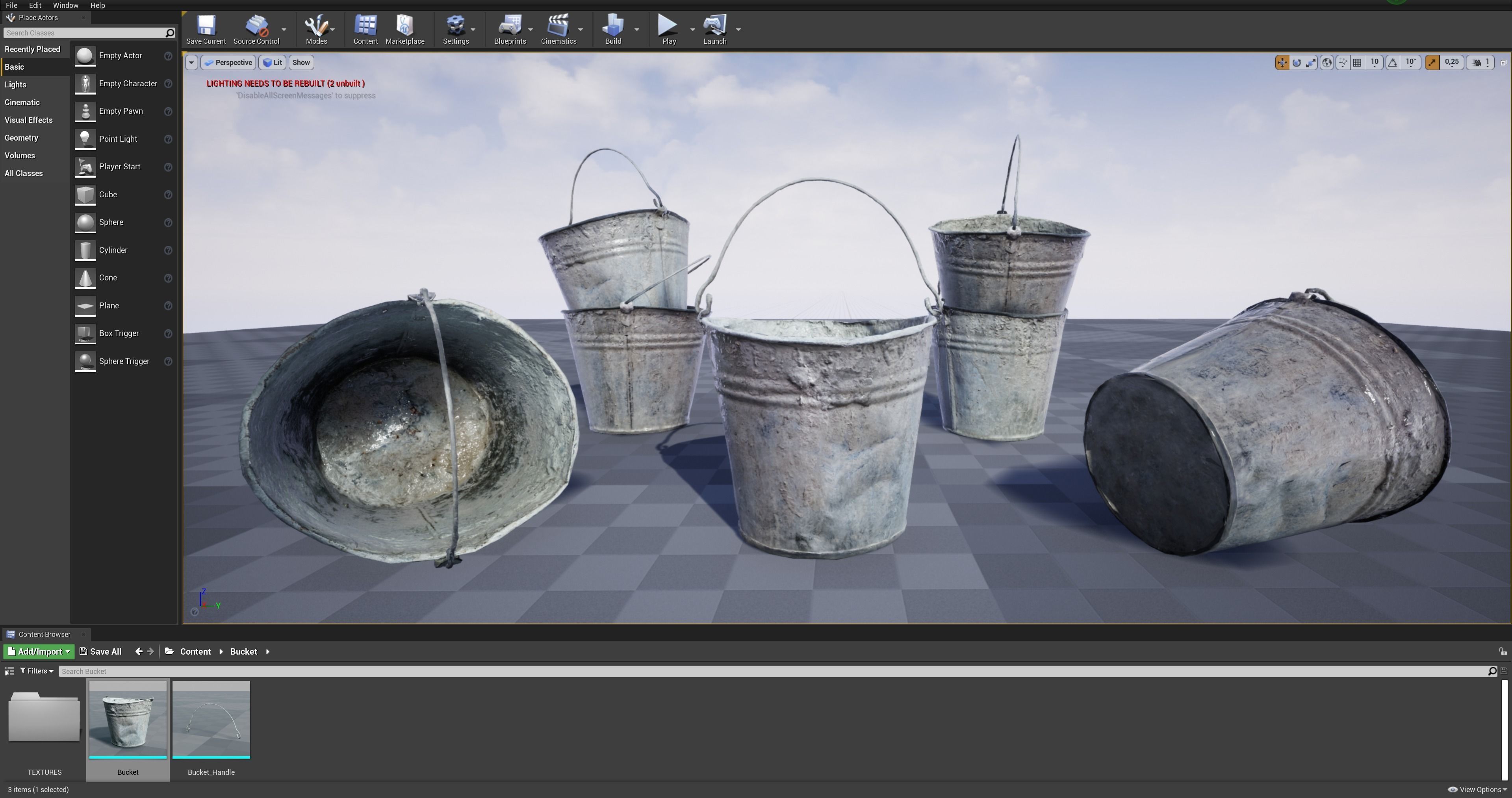 Old Bucket Low-poly 3D model_15