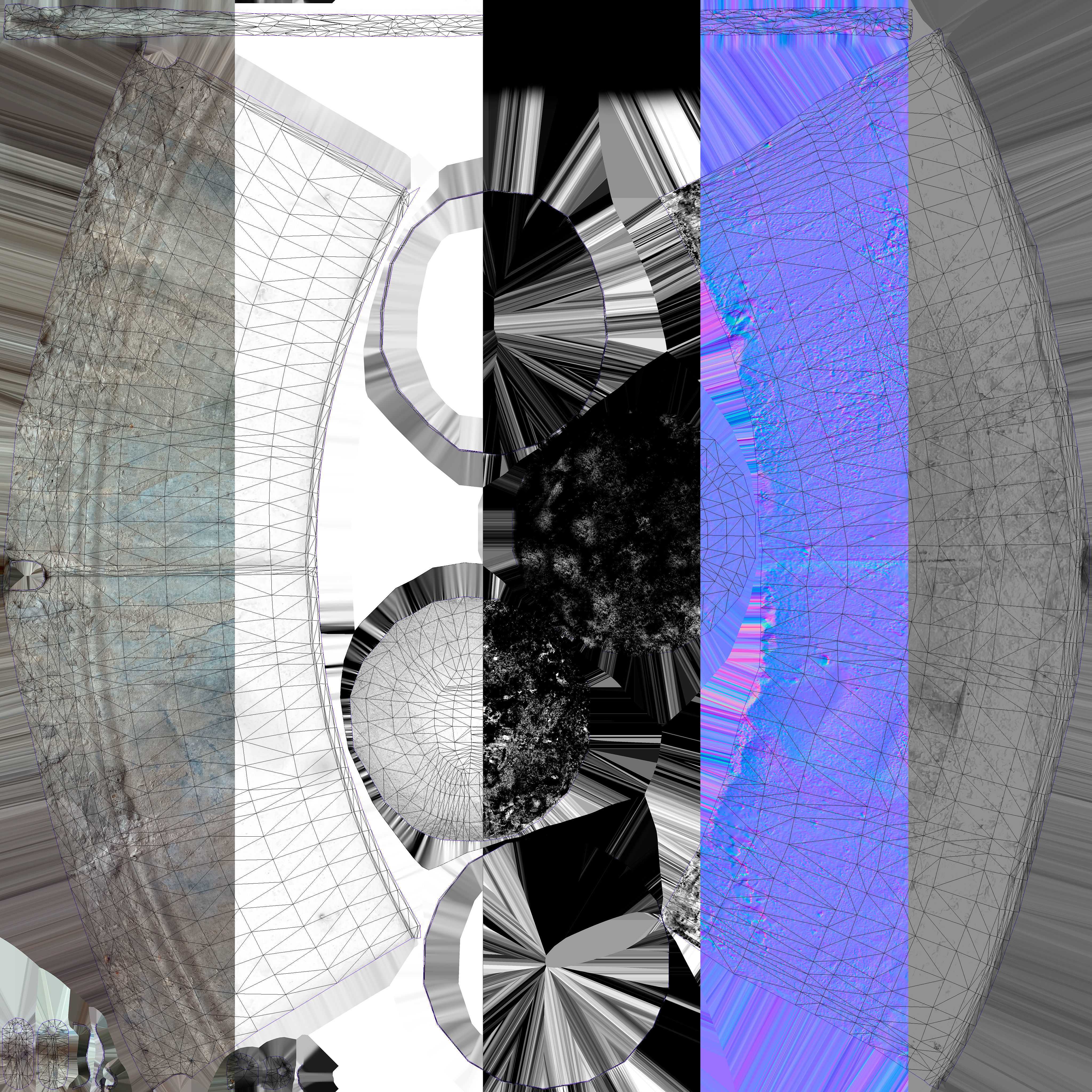 Old Bucket Low-poly 3D model_17