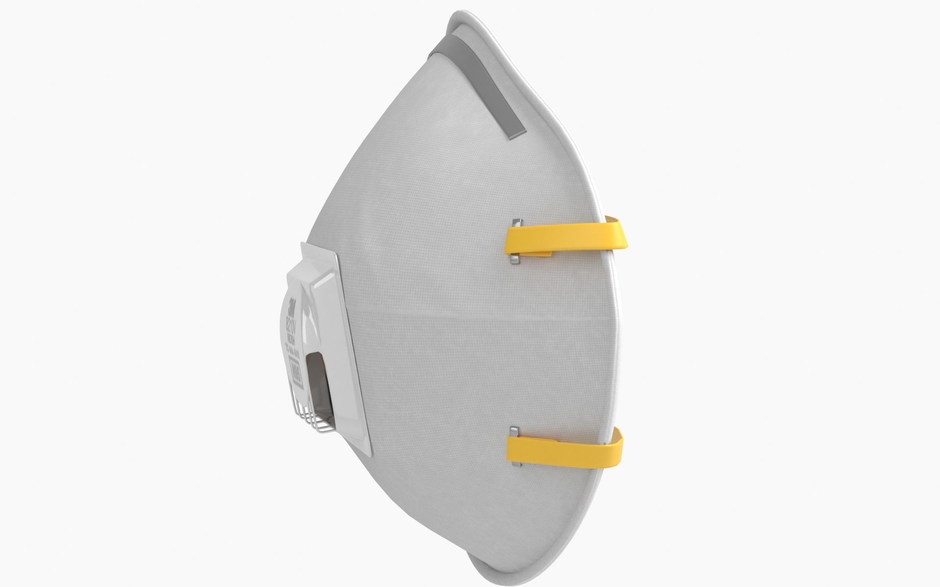 Mask Particulate Respirator 8210 Low-poly 3D model_10