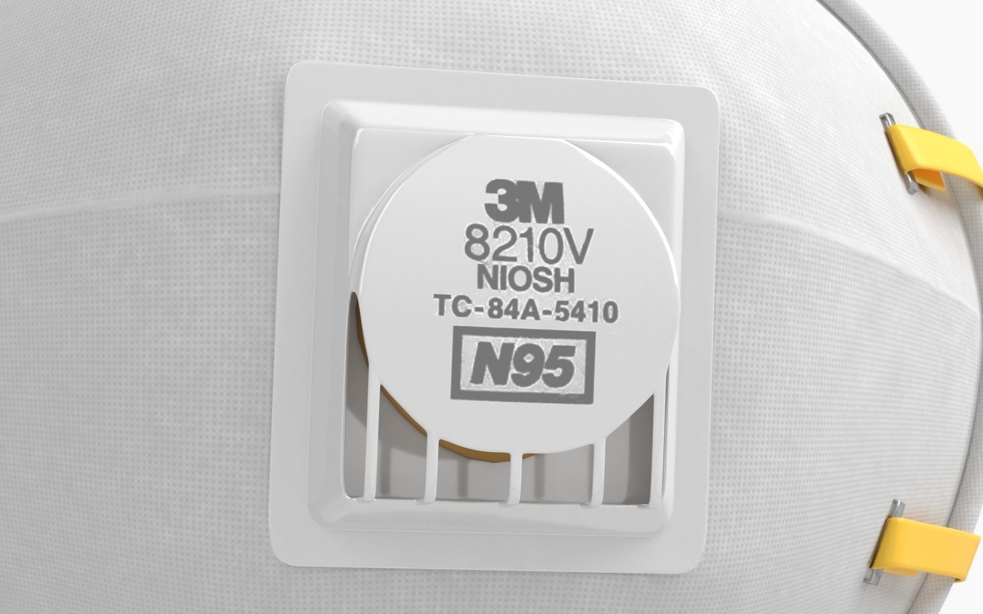 Mask Particulate Respirator 8210 Low-poly 3D model_12