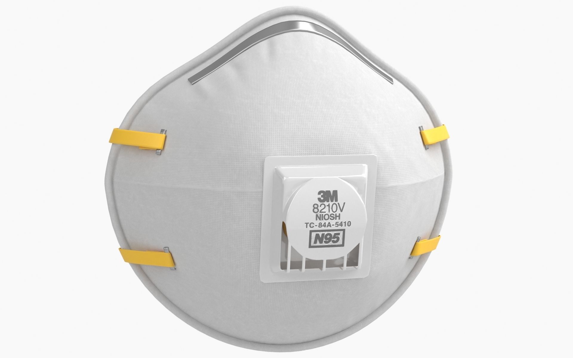 Mask Particulate Respirator 8210 Low-poly 3D model_4