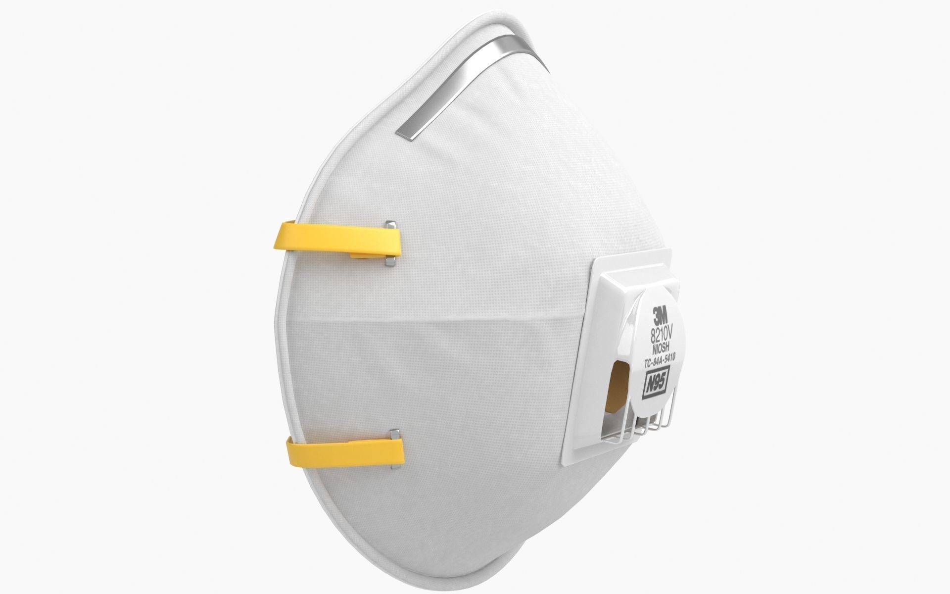Mask Particulate Respirator 8210 Low-poly 3D model_5
