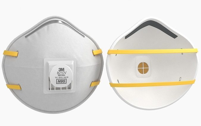 Mask Particulate Respirator 8210 Low-poly 3D model