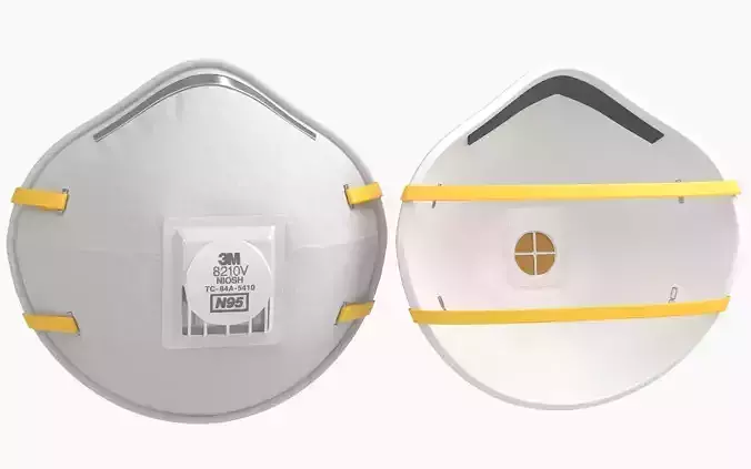Mask Particulate Respirator 8210 Low-poly 3D model