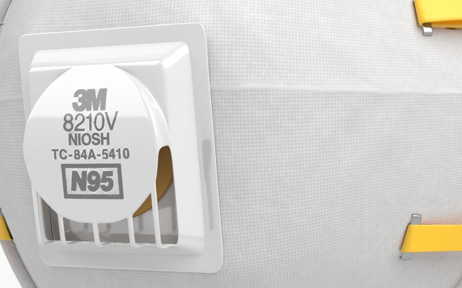 Mask Particulate Respirator 8210 Low-poly 3D model_15