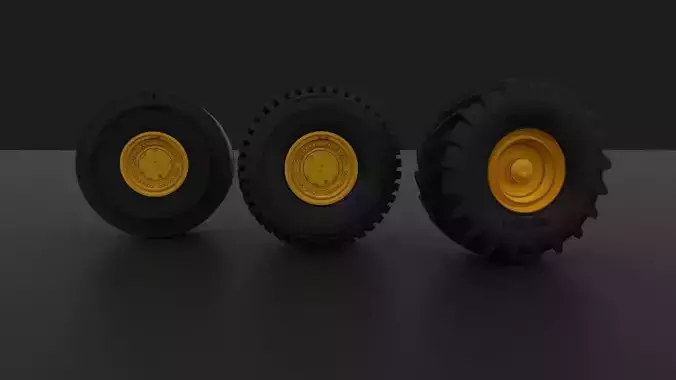Tires Truck hi-poly 3D model