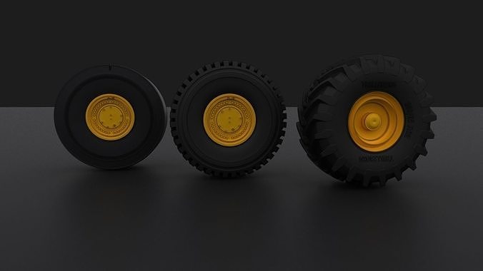 Tires Truck hi-poly 3D model 3D model