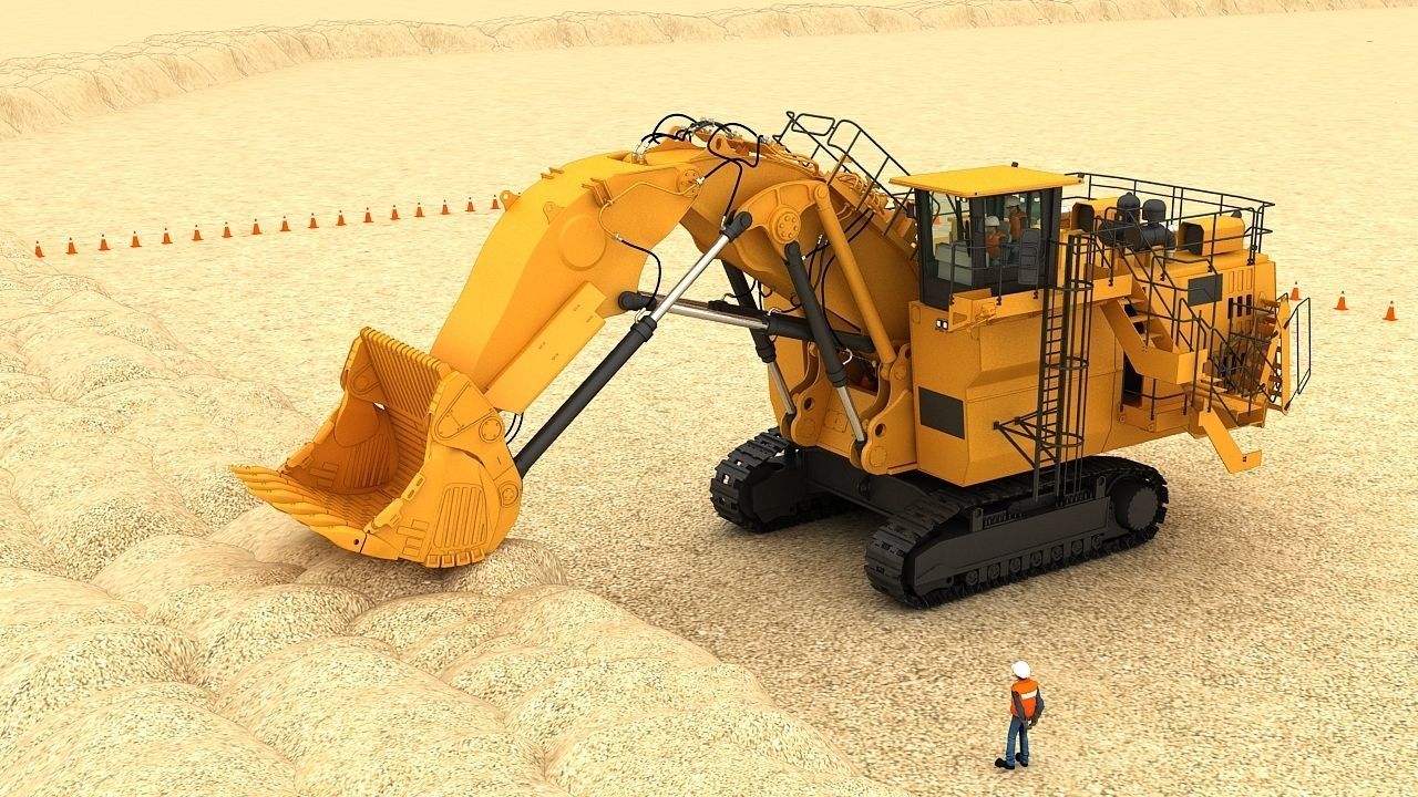 Mining Excavator 6060 3D model_1
