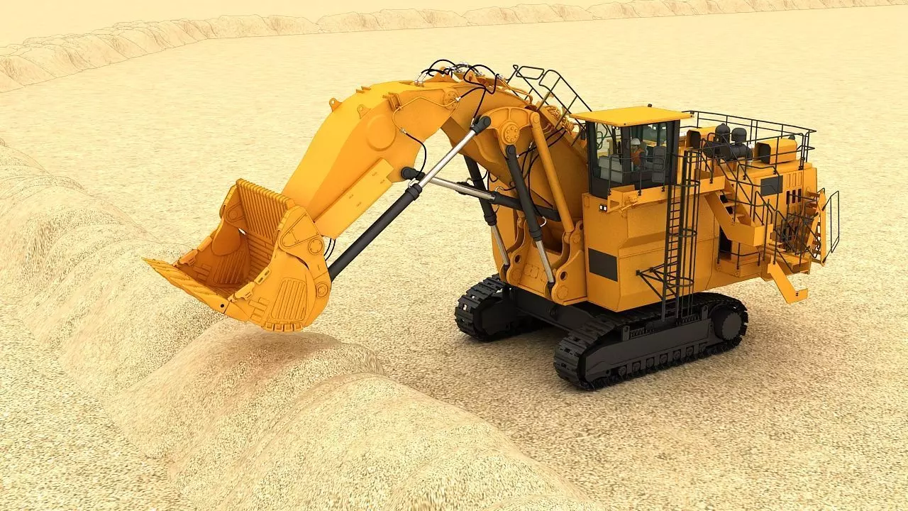 Mining Excavator 6060 3D model_0