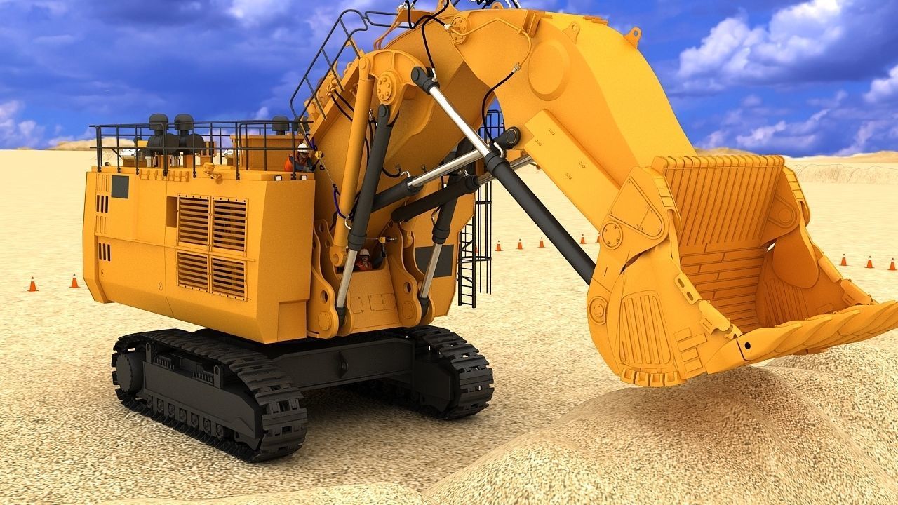 Mining Excavator 6060 3D model_2