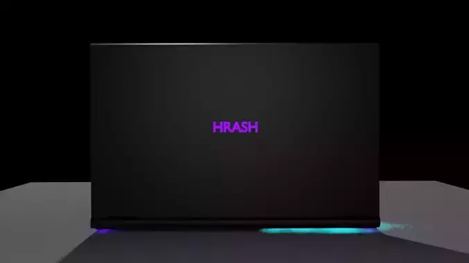 Laptop hash gaming Low-poly 3D model