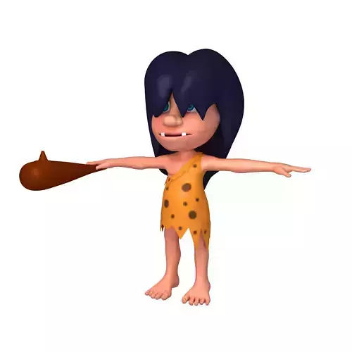 Prehistoric Caveman Cartoon 3D model