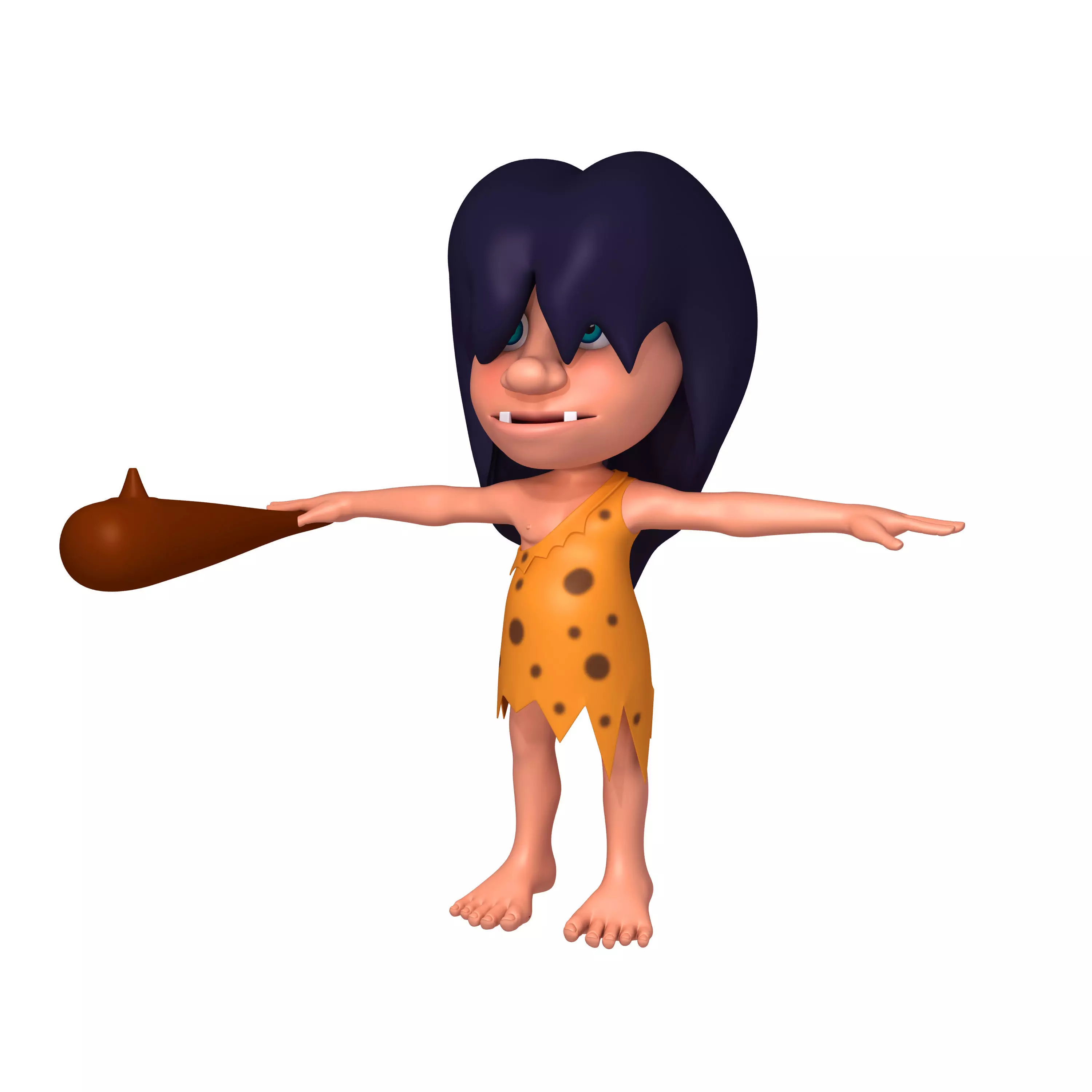 Prehistoric Caveman Cartoon 3D model
