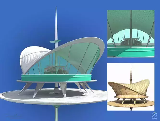 Futuristic Architecture Skyscraper 01 3D model