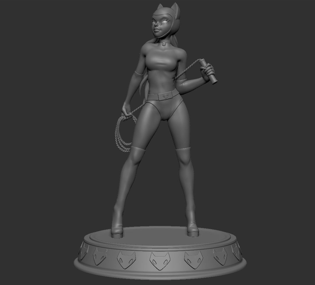 Catwoman Stylized Figure 3D print model_2