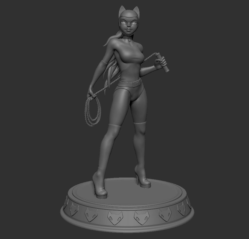Catwoman Stylized Figure 3D print model_5