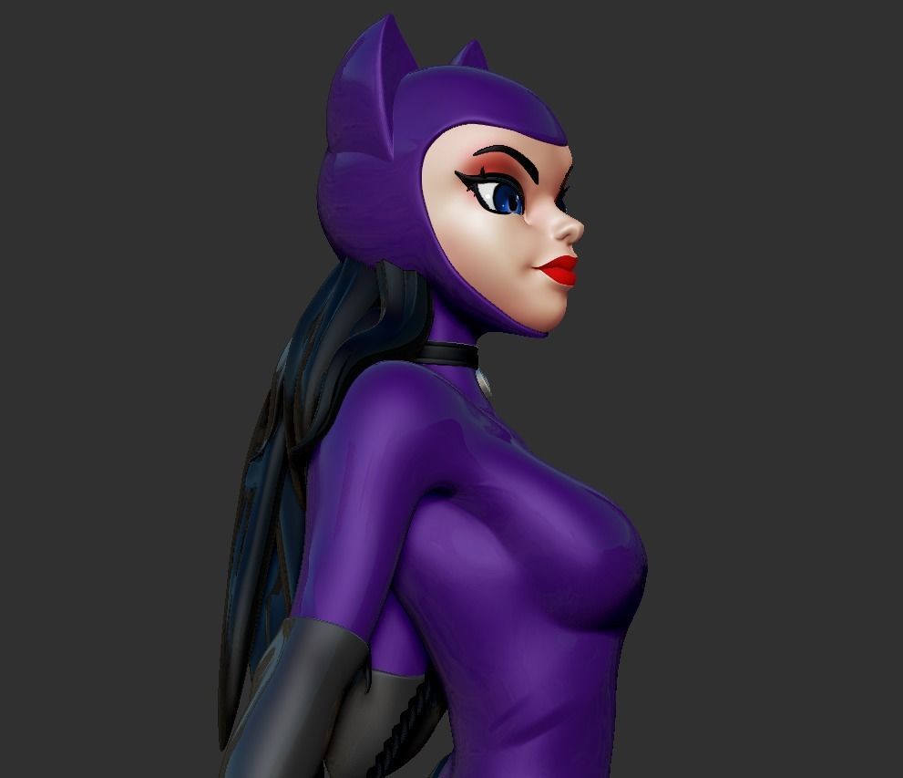 Catwoman Stylized Figure 3D print model_12