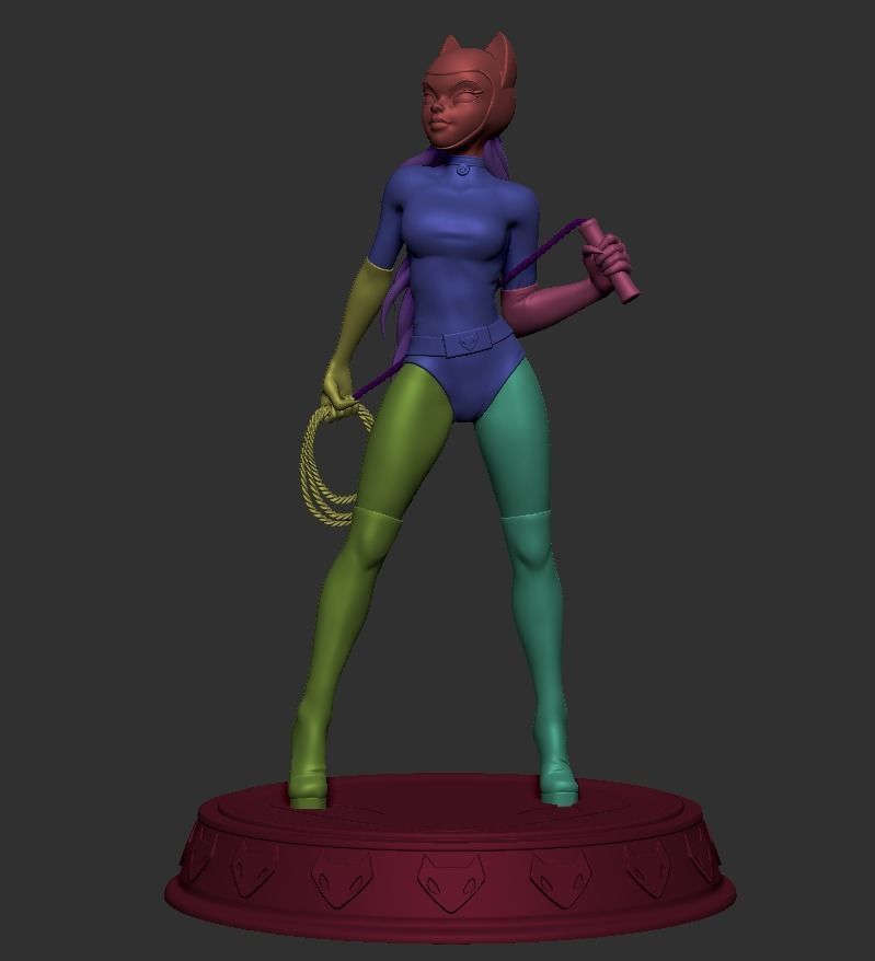 Catwoman Stylized Figure 3D print model_3