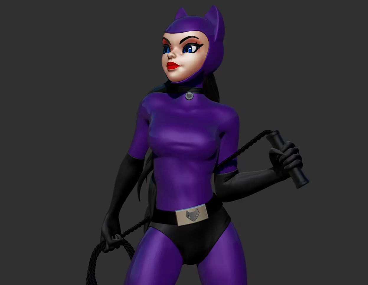 Catwoman Stylized Figure 3D print model_0