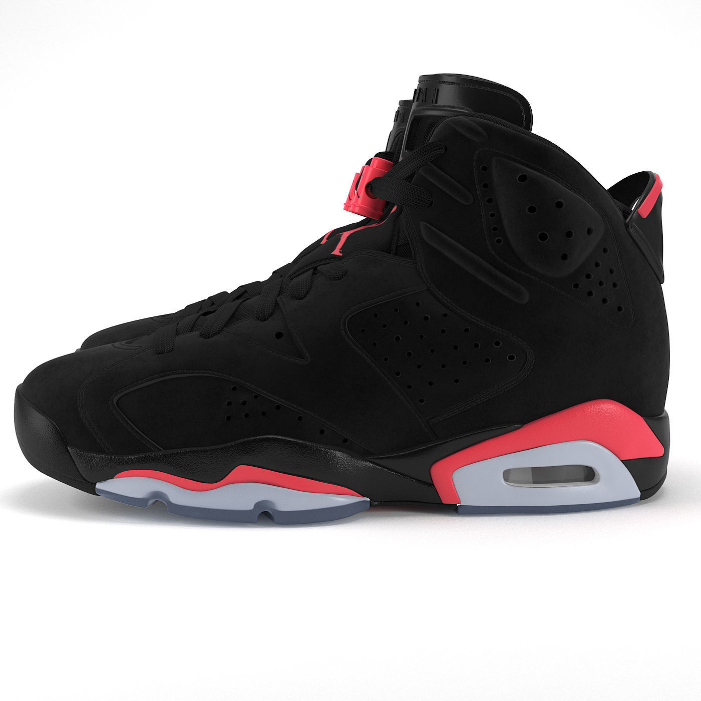 Jordan 6 Retro Infrared PBR Low-poly 3D model_2