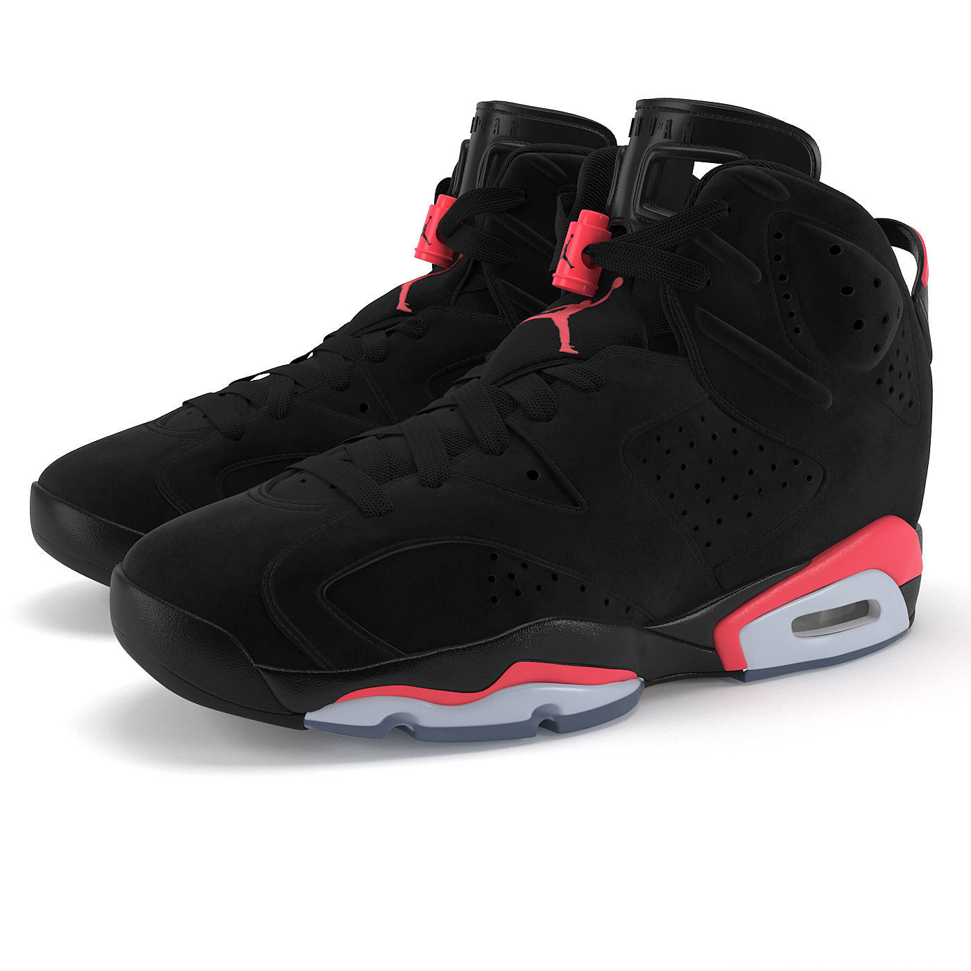Jordan 6 Retro Infrared PBR Low-poly 3D model_1