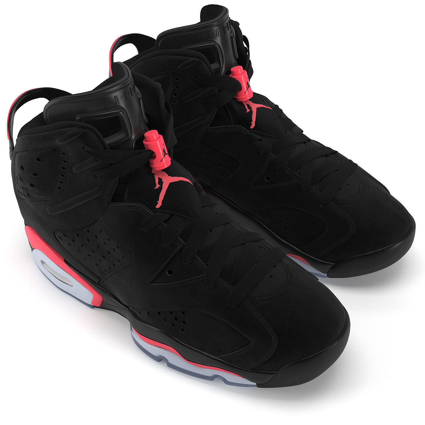 Jordan 6 Retro Infrared PBR Low-poly 3D model_4