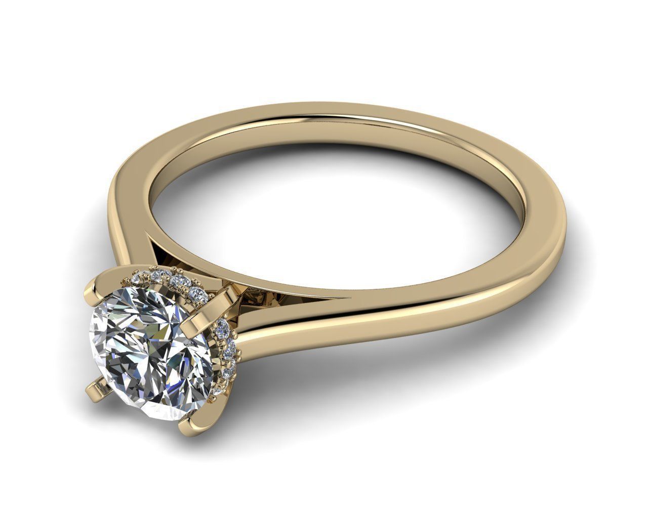 Jewelry diamond hello ring 3D print model_5