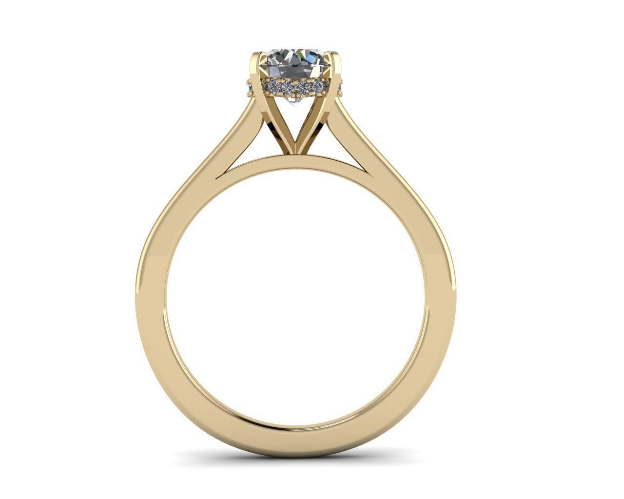 Jewelry diamond hello ring 3D print model_4