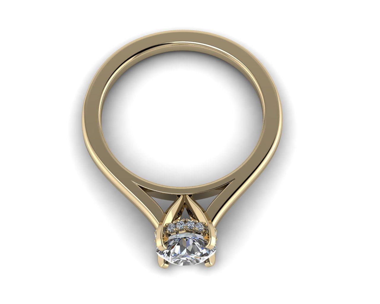 Jewelry diamond hello ring 3D print model_6