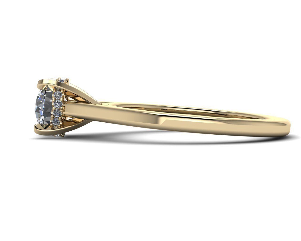 Jewelry diamond hello ring 3D print model_9