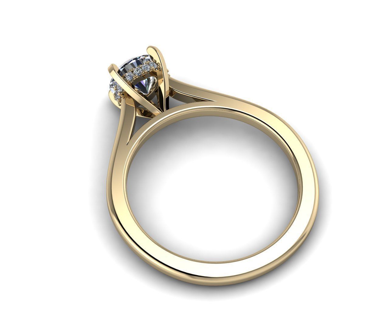 Jewelry diamond hello ring 3D print model_7