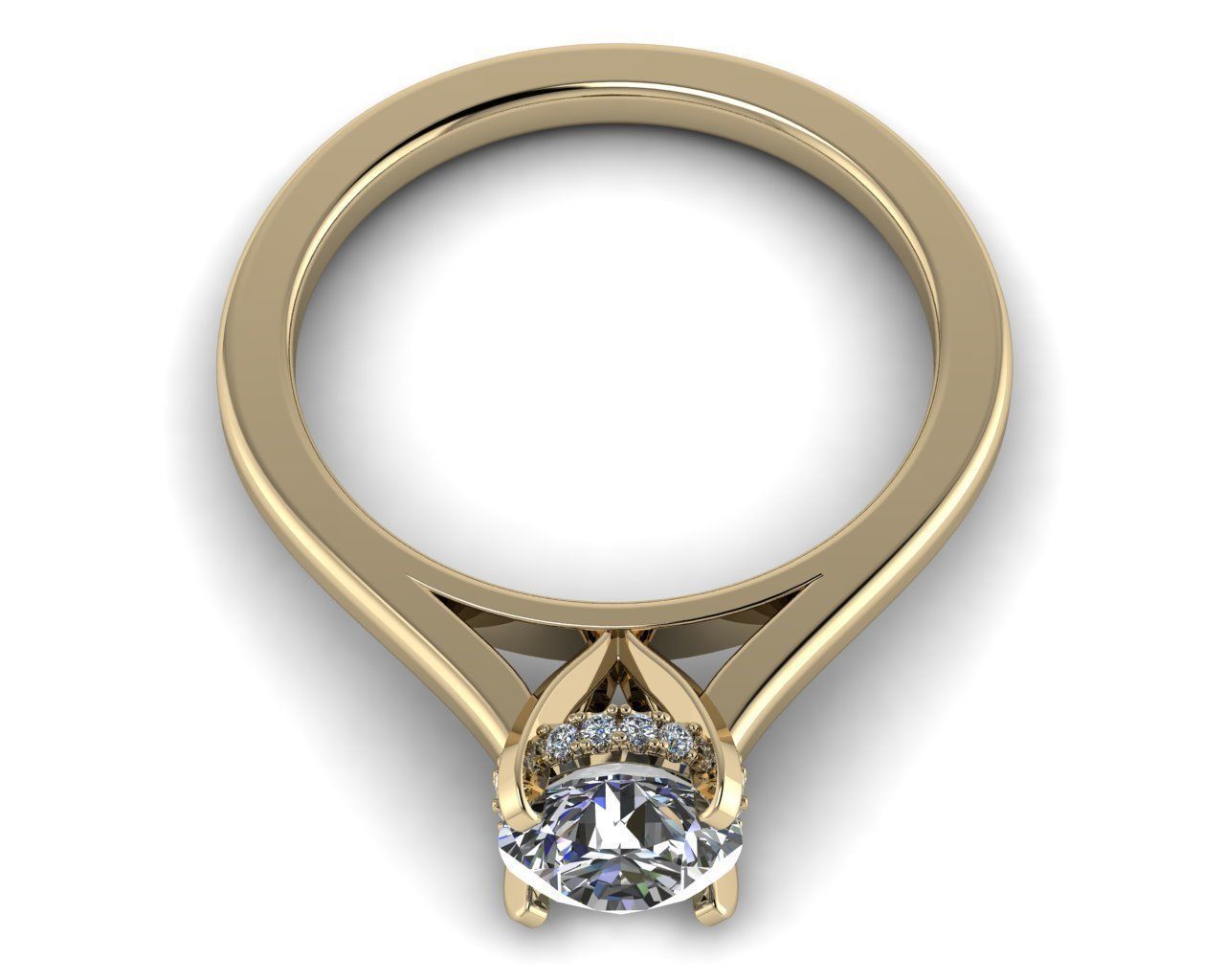 Jewelry diamond hello ring 3D print model_8