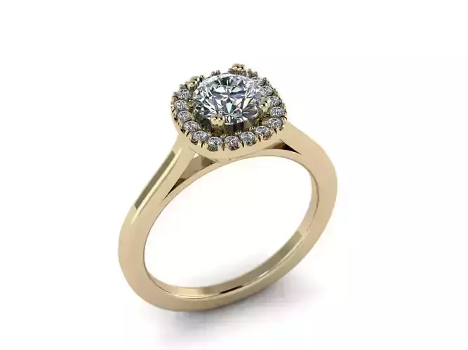 Round diamond hello ring