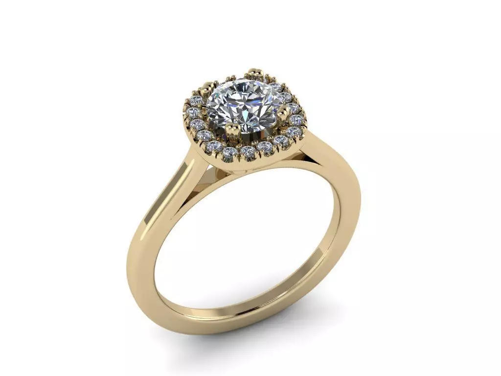 Round diamond hello ring 3D print model